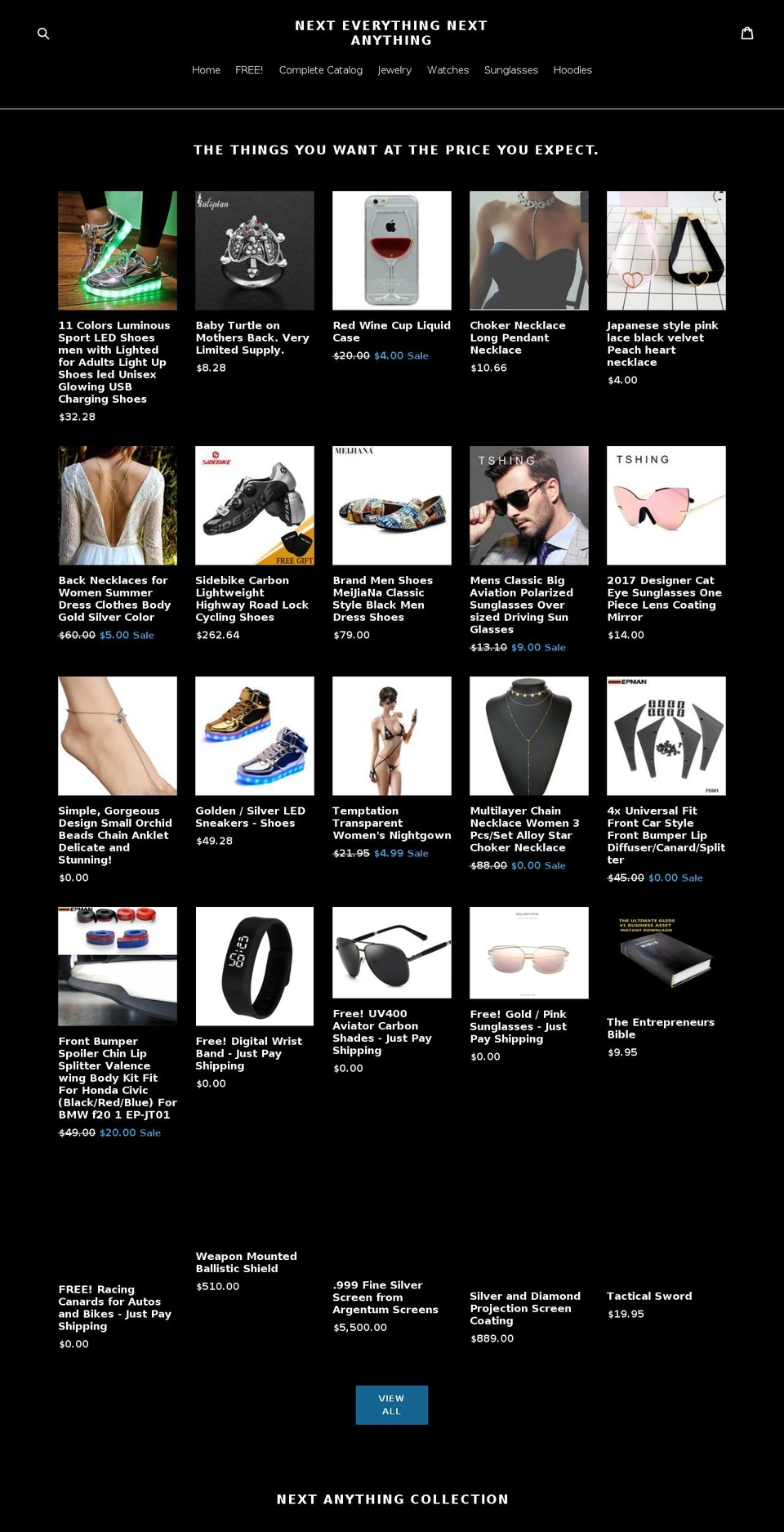 nexteverything.com shopify website screenshot