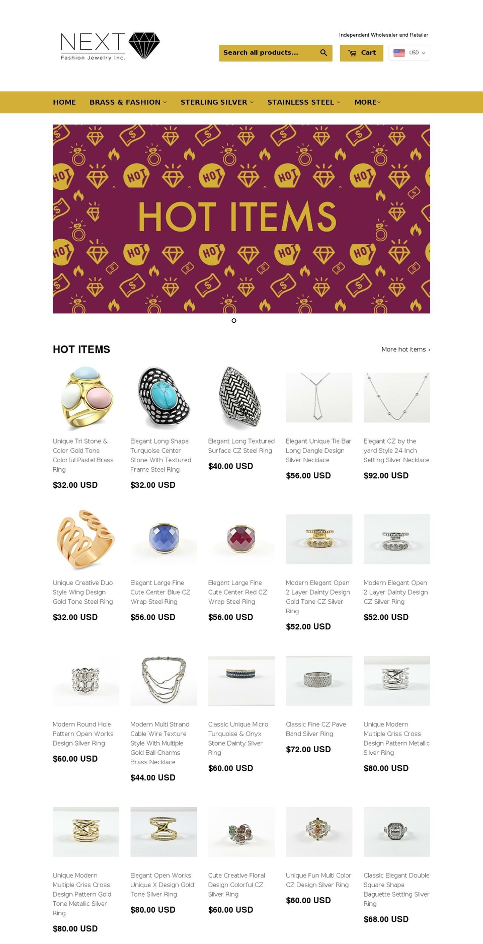 nextfashionjewelry.net shopify website screenshot