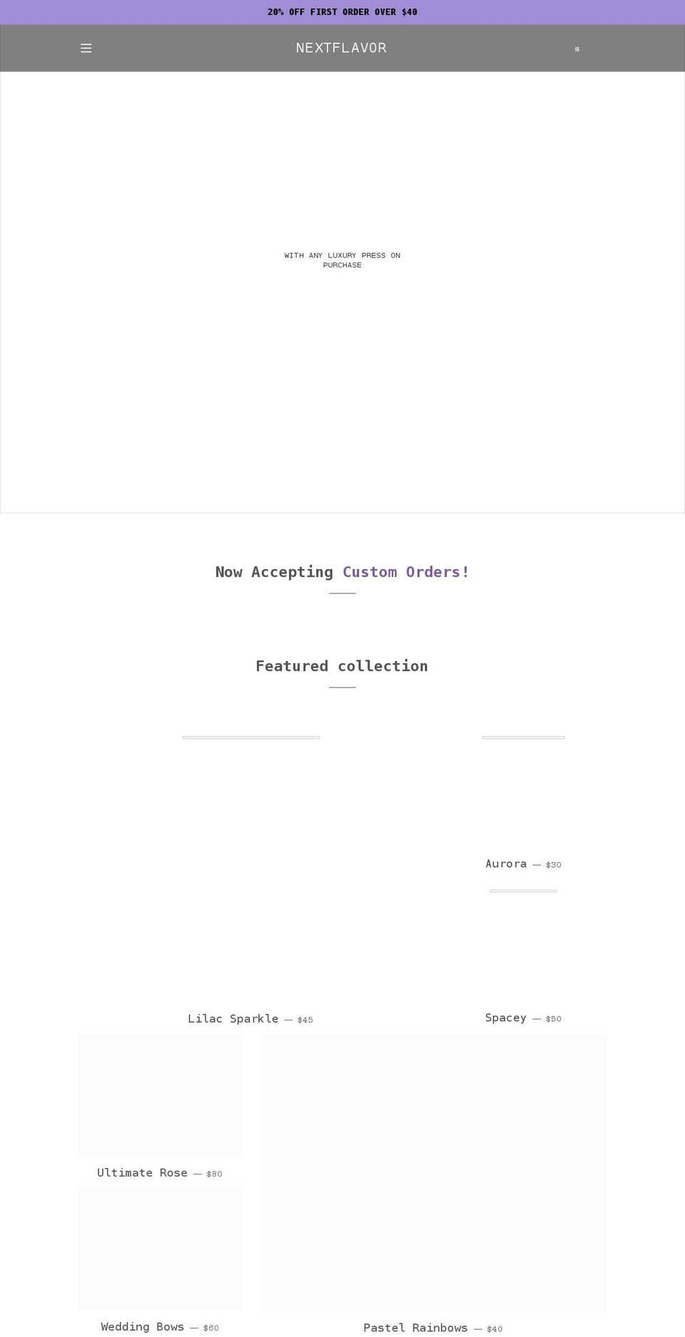 nextflavor.com shopify website screenshot