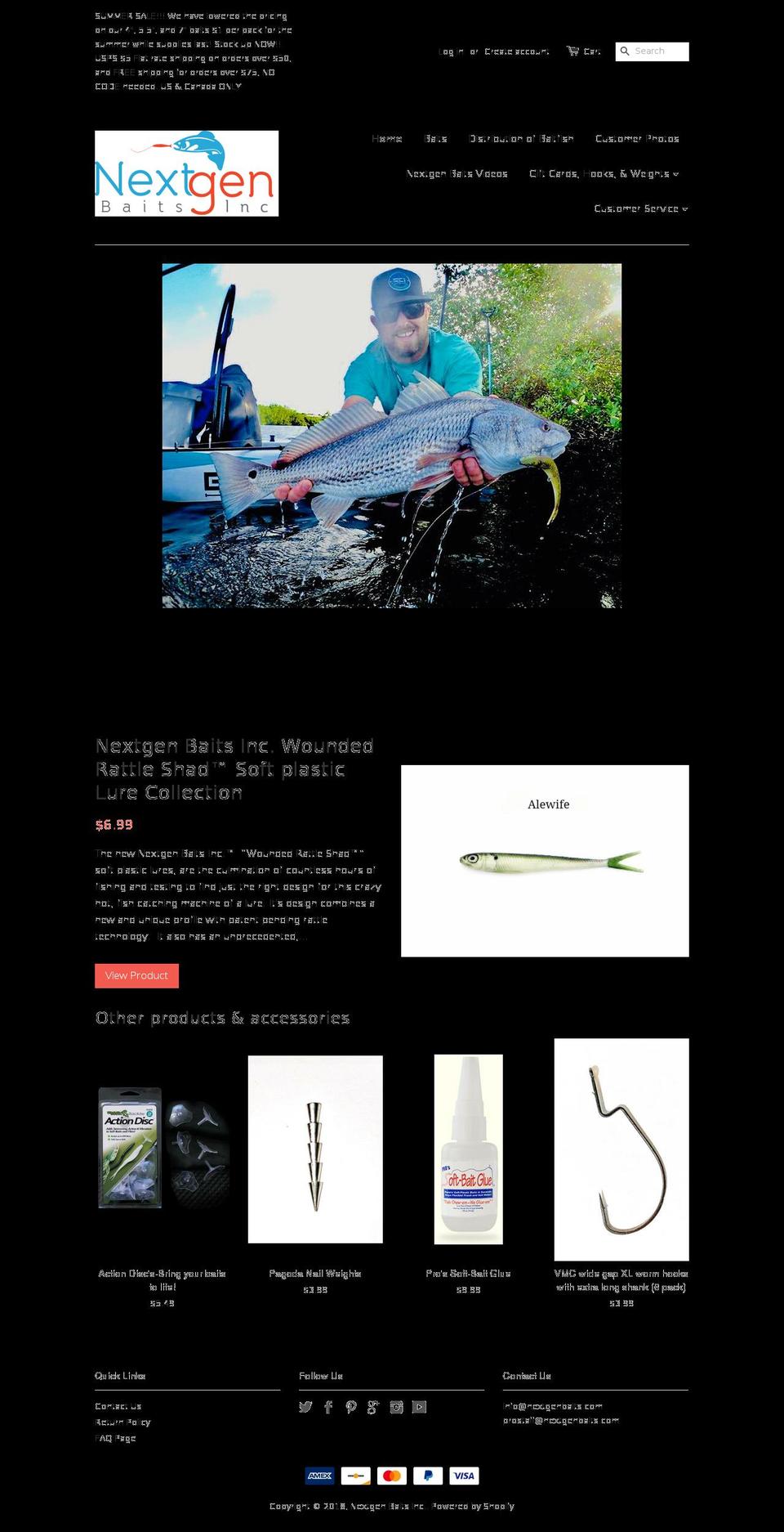 Copy of launchpad-star Main Theme Shopify theme site example nextgenlures.com