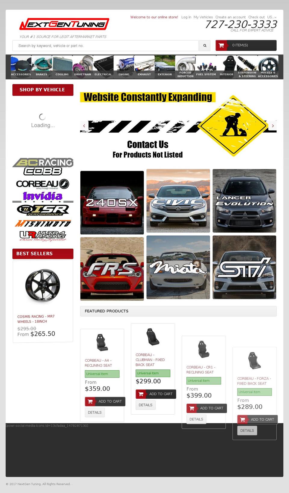 nextgentuning.com shopify website screenshot