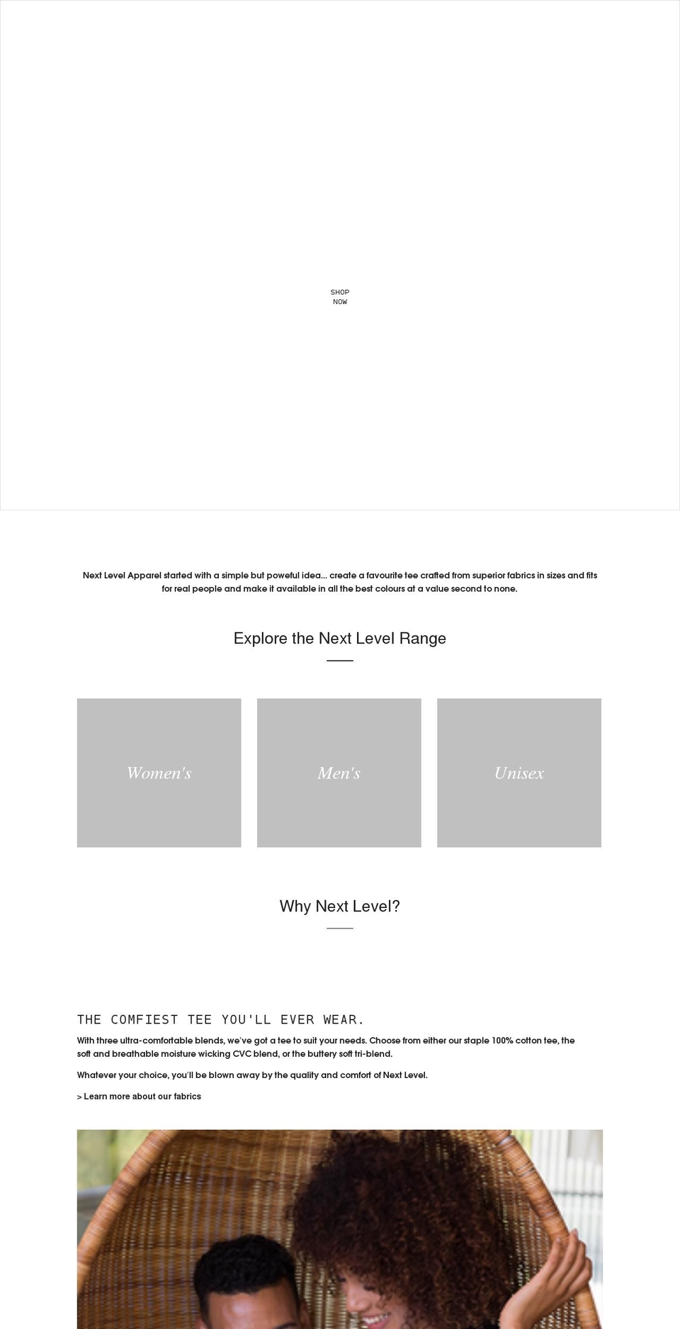 nextlevelapparel.com.au shopify website screenshot