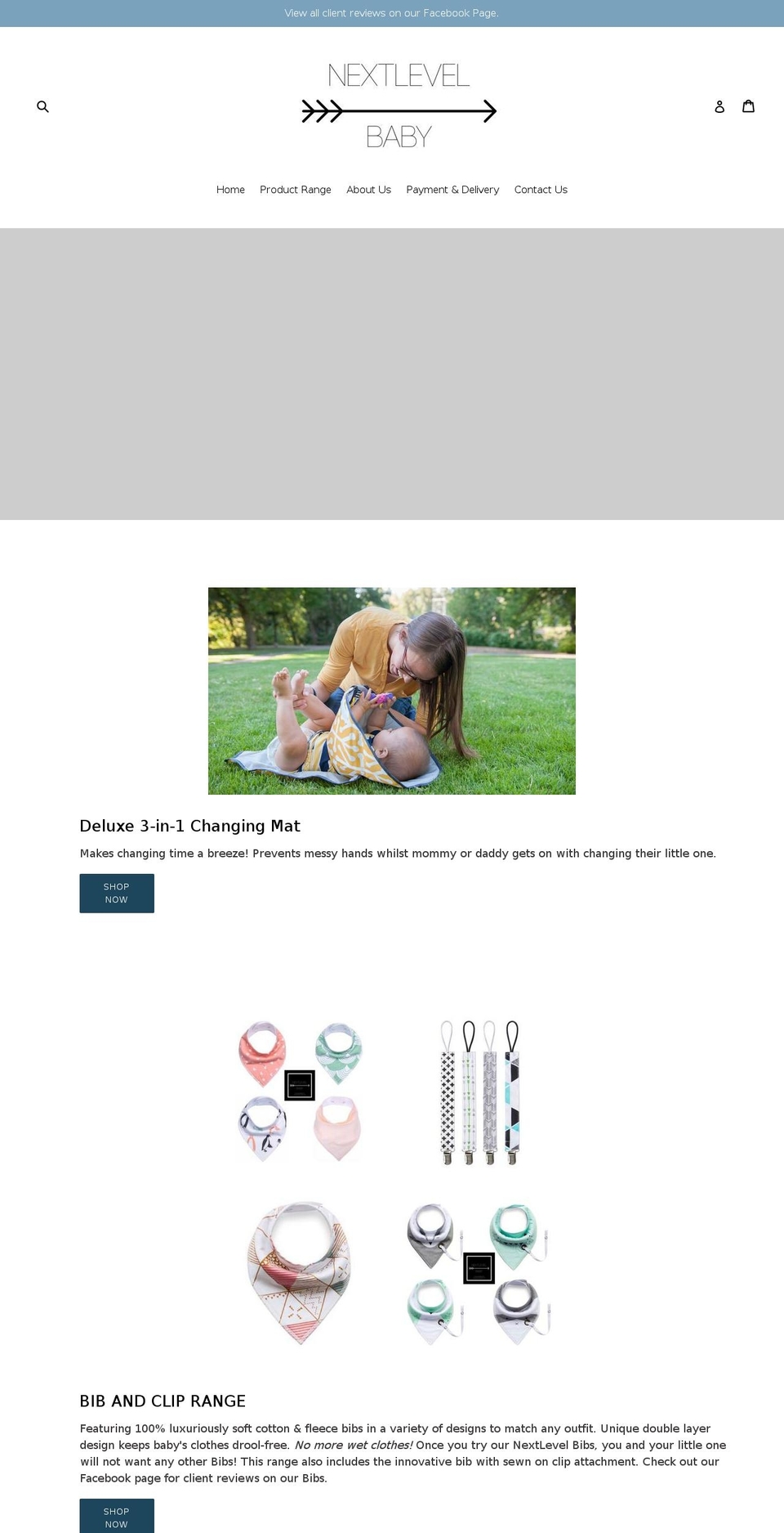 nextlevelbaby.com — Shopify storefront screenshot