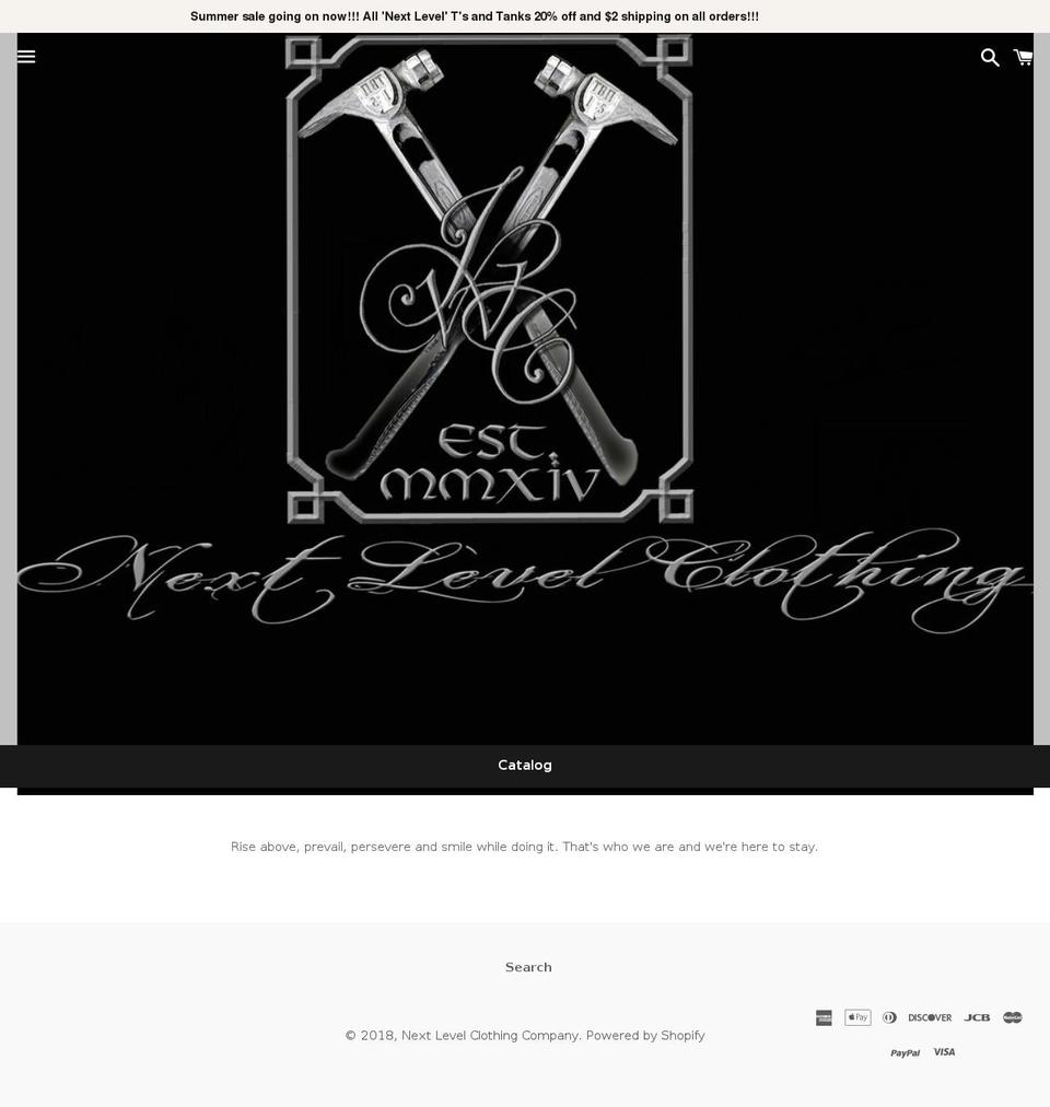 nextlevelclothingcompany.com — Shopify storefront screenshot