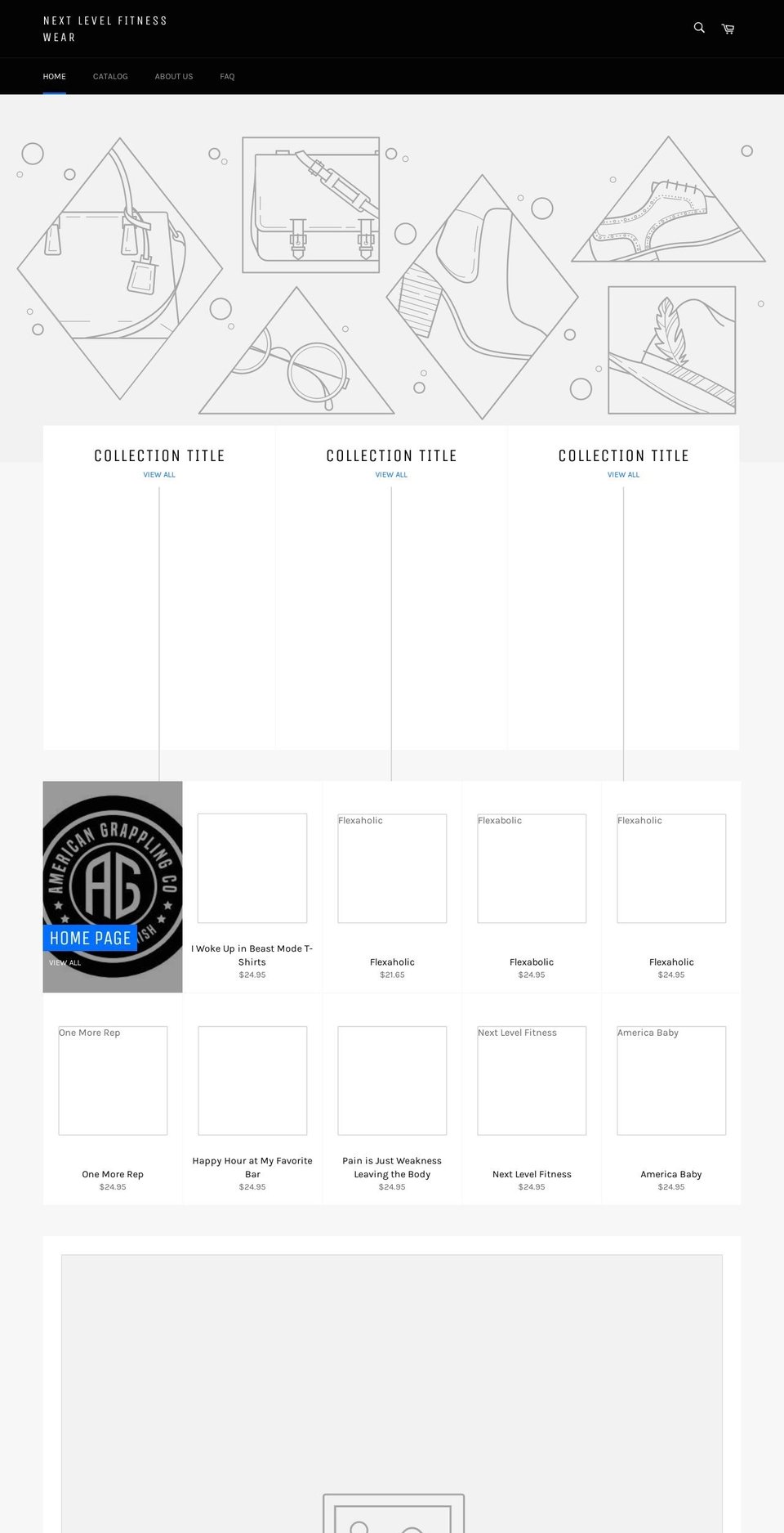 nextlevelfitnessgear.com — Shopify storefront screenshot