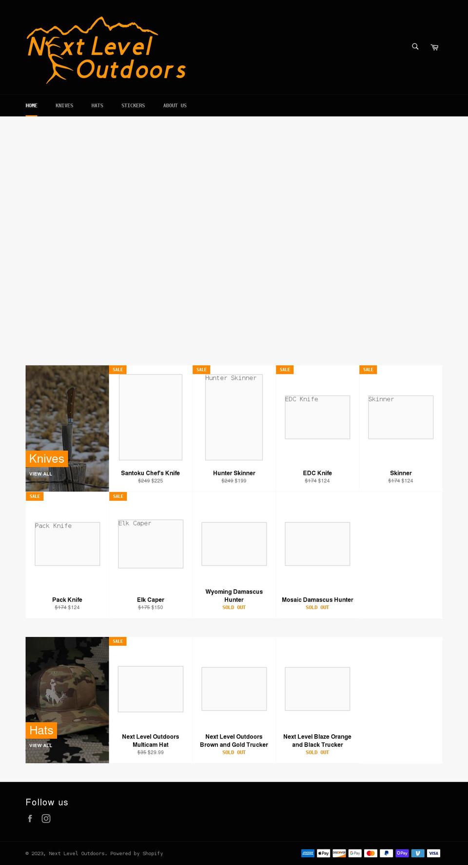 nextleveloutdoorswy.com shopify website screenshot