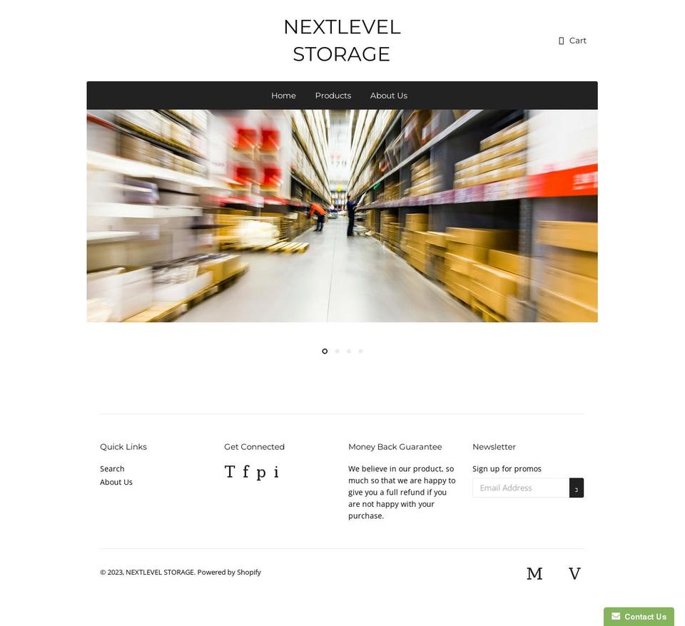 nextlevelstorage.com.au shopify website screenshot
