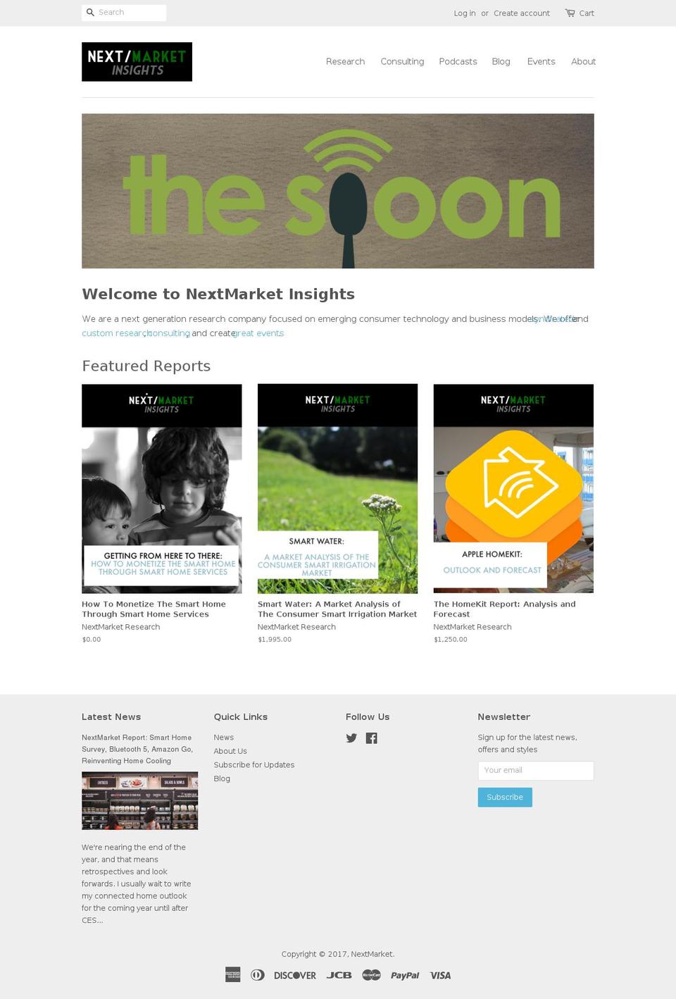 nextmarketinsights.com shopify website screenshot