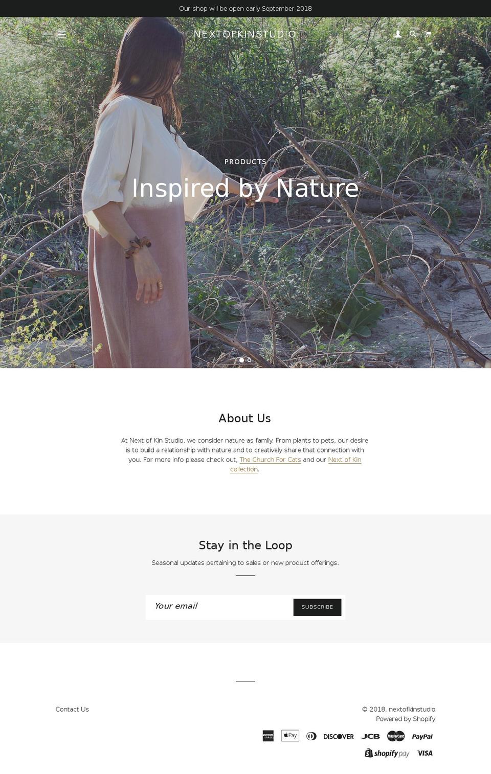 nextofkinstudio.com — Shopify storefront screenshot