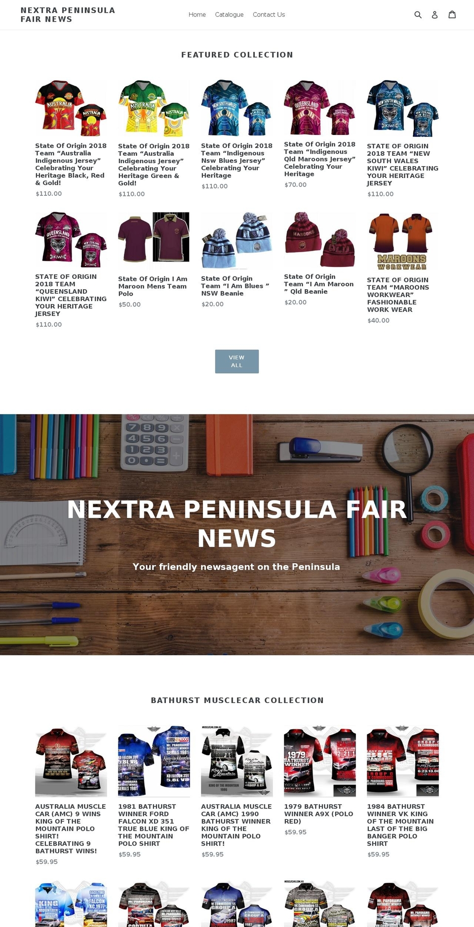 nextrapeninsulafairnews.com — Shopify storefront screenshot