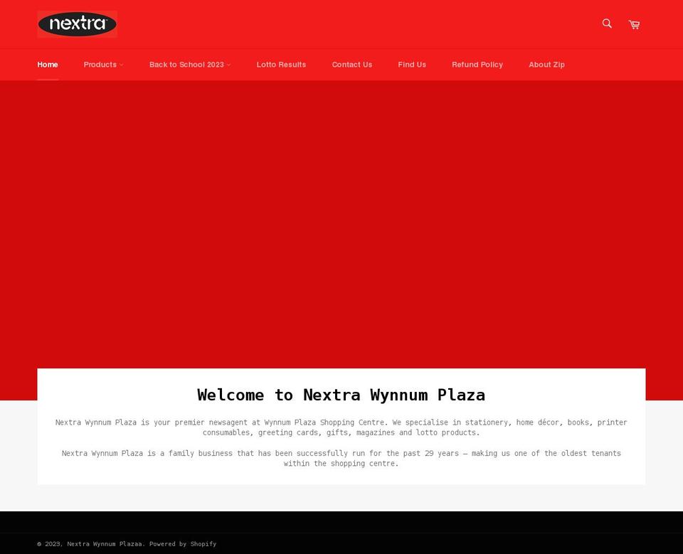 nextrawynnumplaza.com shopify website screenshot