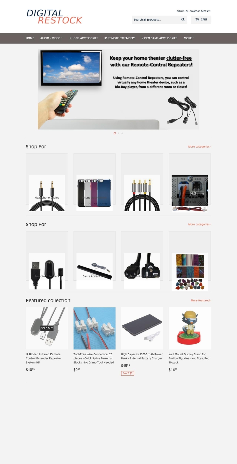 nextronicsllc.com — Shopify storefront screenshot