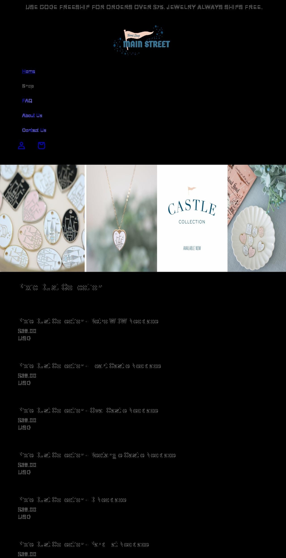nextstopmainstreet.com shopify website screenshot