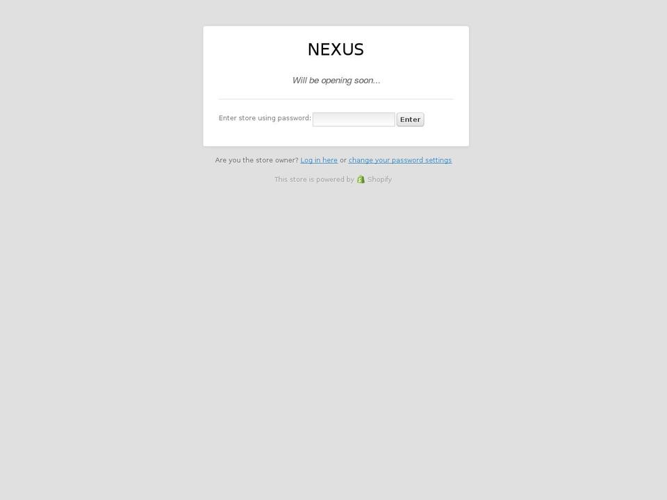 nexus.shop shopify website screenshot