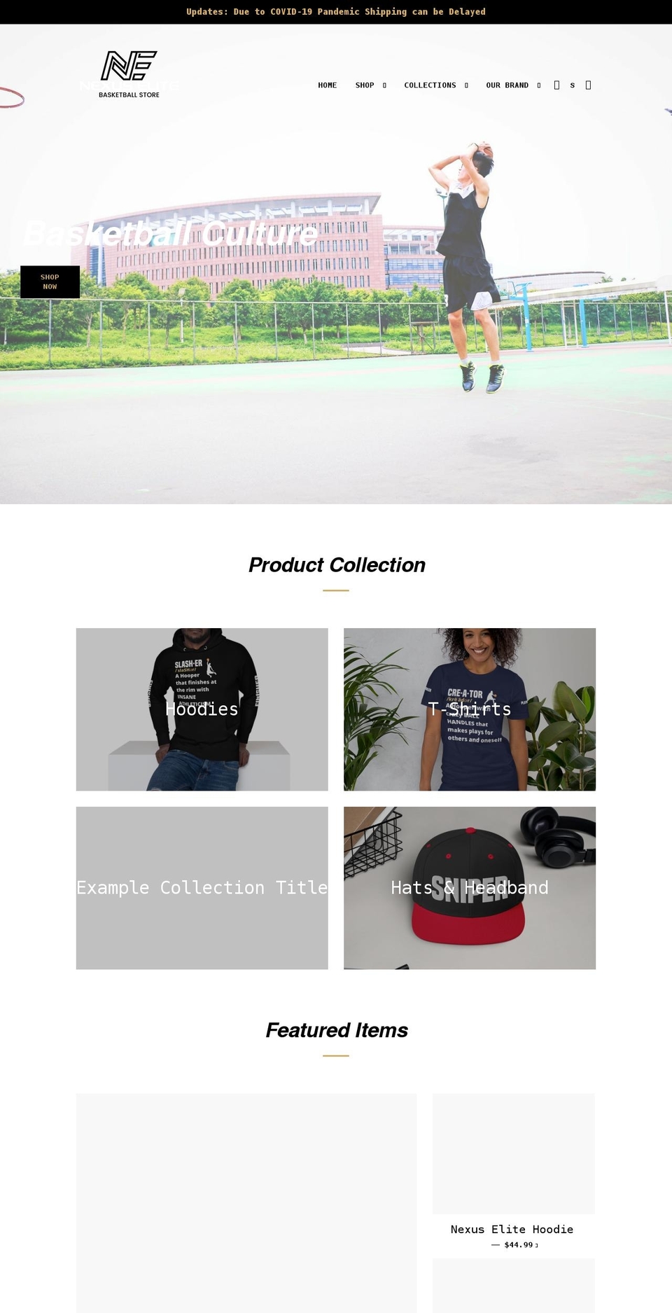nexuseliteco.com shopify website screenshot