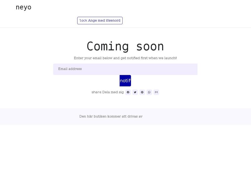 neyo.se shopify website screenshot