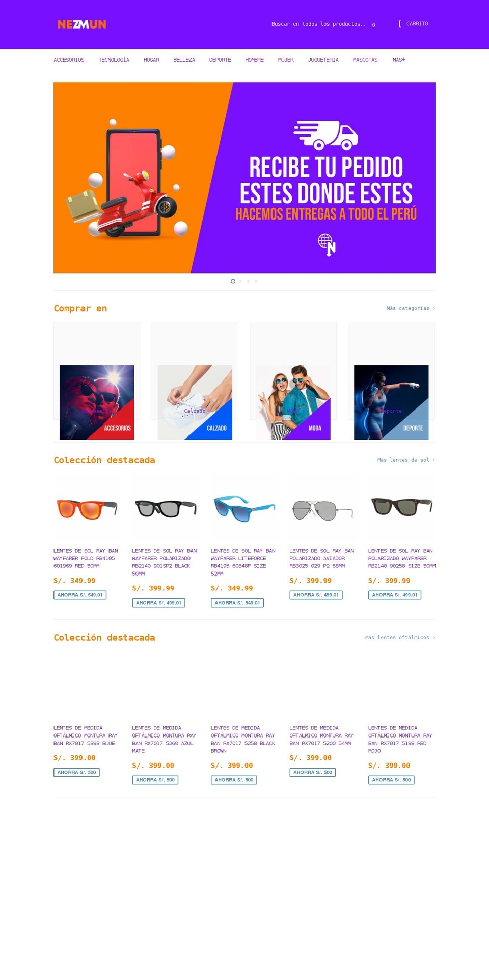 nezmun.com shopify website screenshot