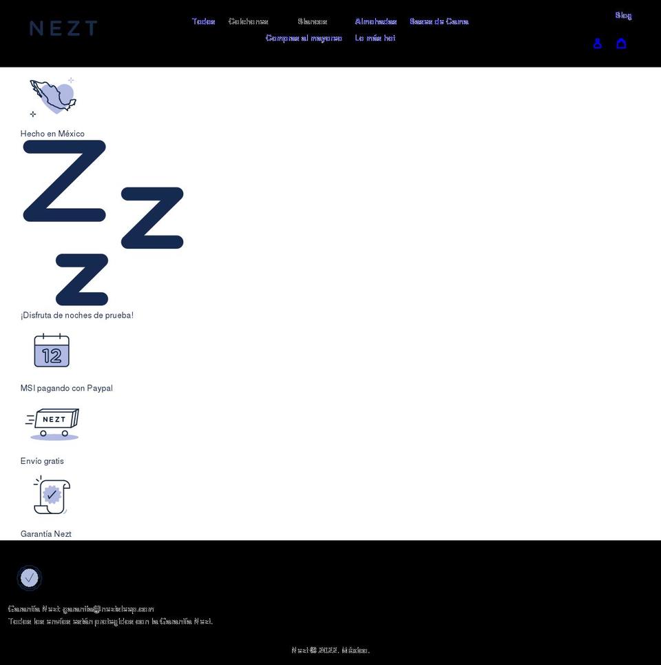 neztsleep.com shopify website screenshot