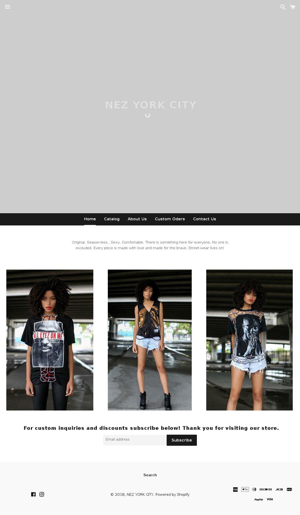 nezyorkcity.com — Shopify storefront screenshot