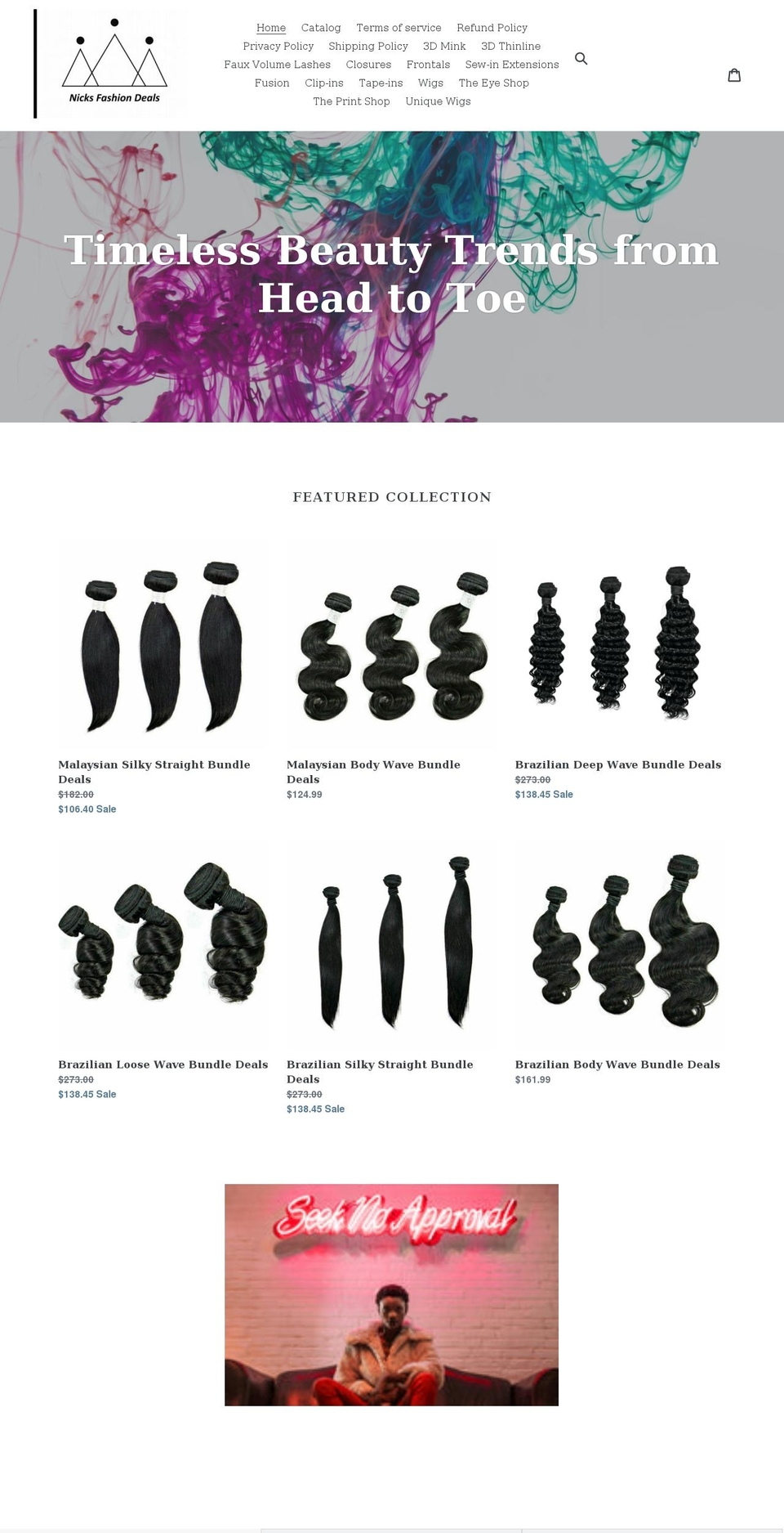 nfdeals.com shopify website screenshot