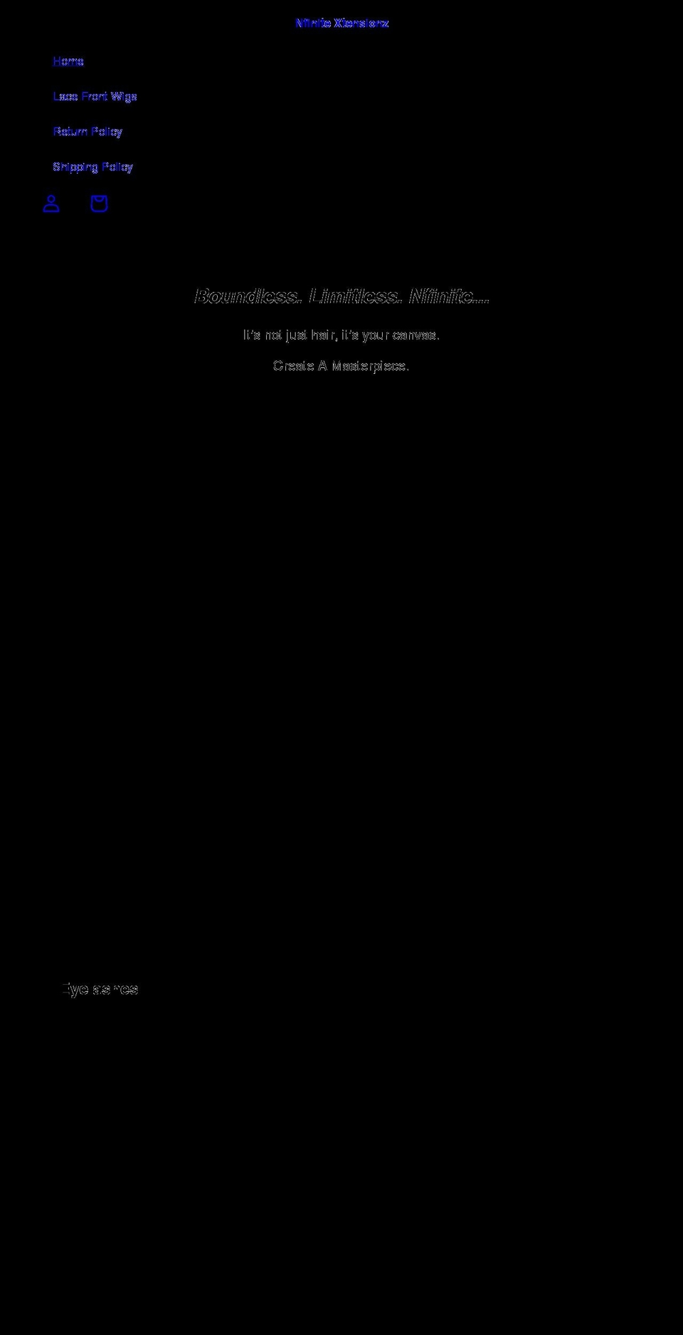 nfinitextensionz.com shopify website screenshot