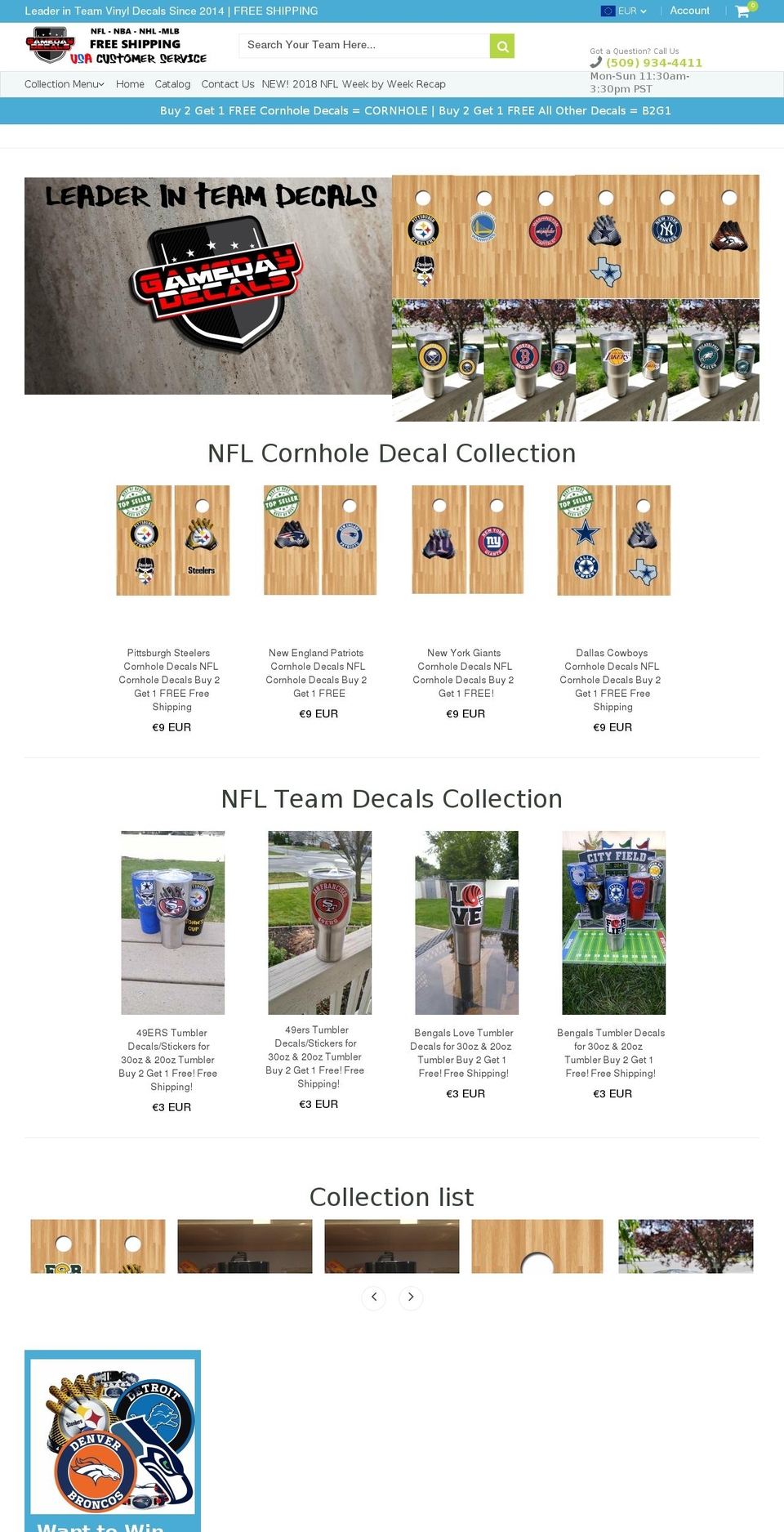 nfl-football.com — Shopify storefront screenshot