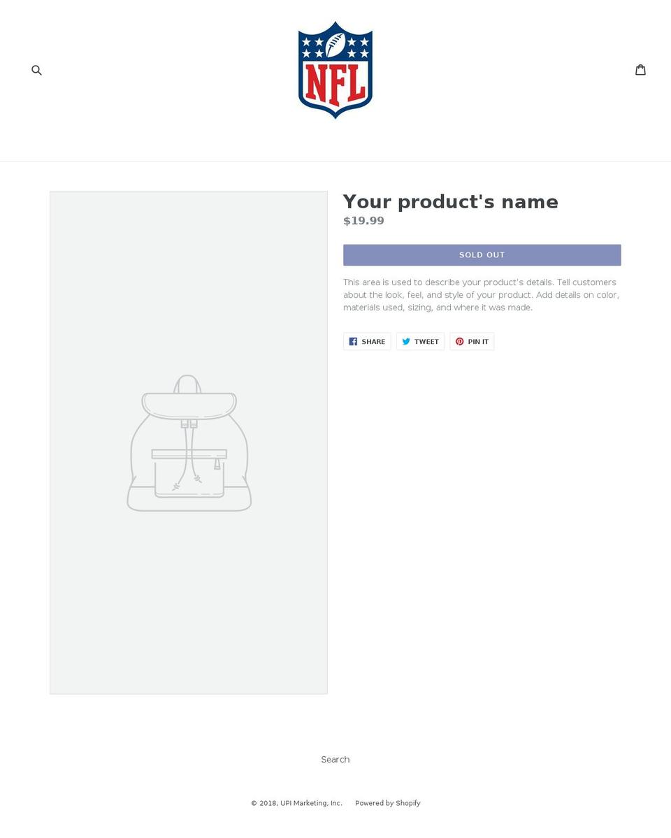 nflfantasyproducts.com shopify website screenshot