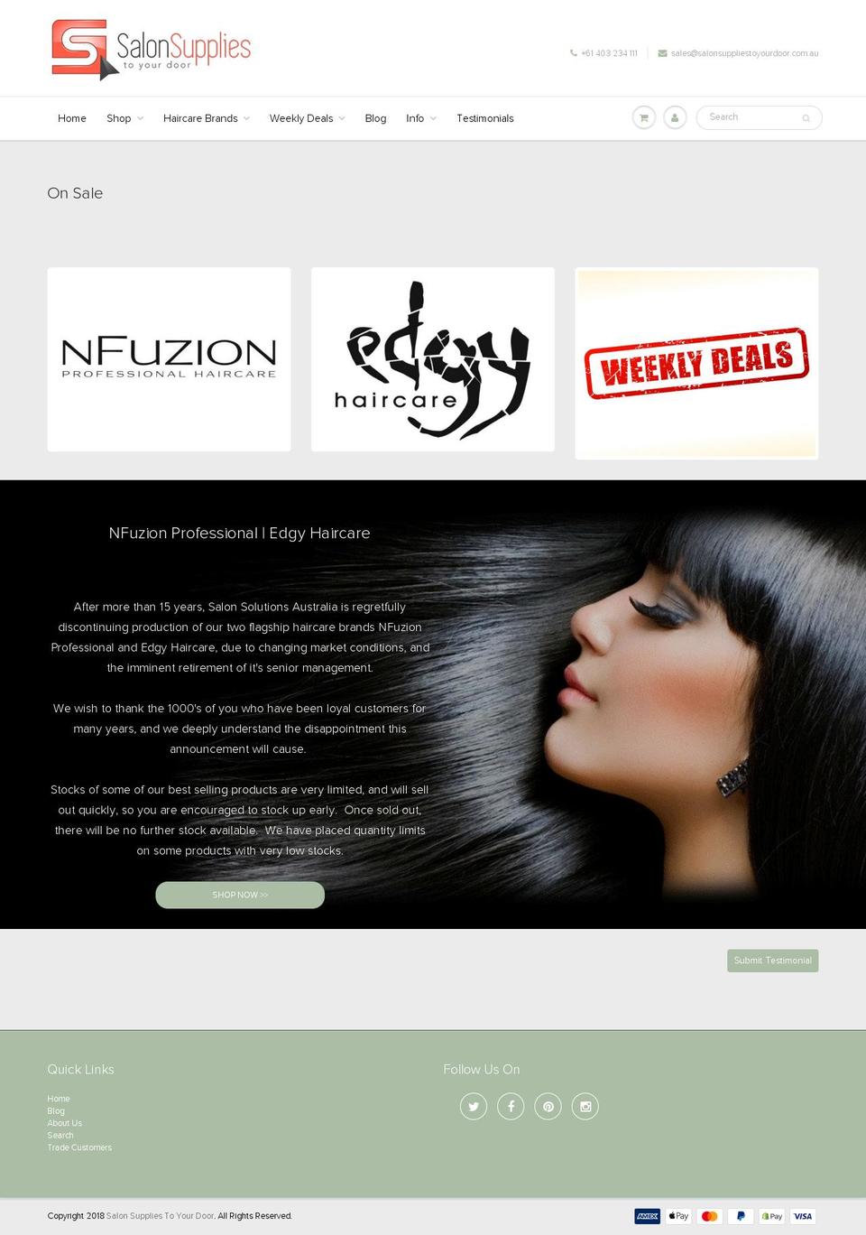 nfuzion.com.au shopify website screenshot