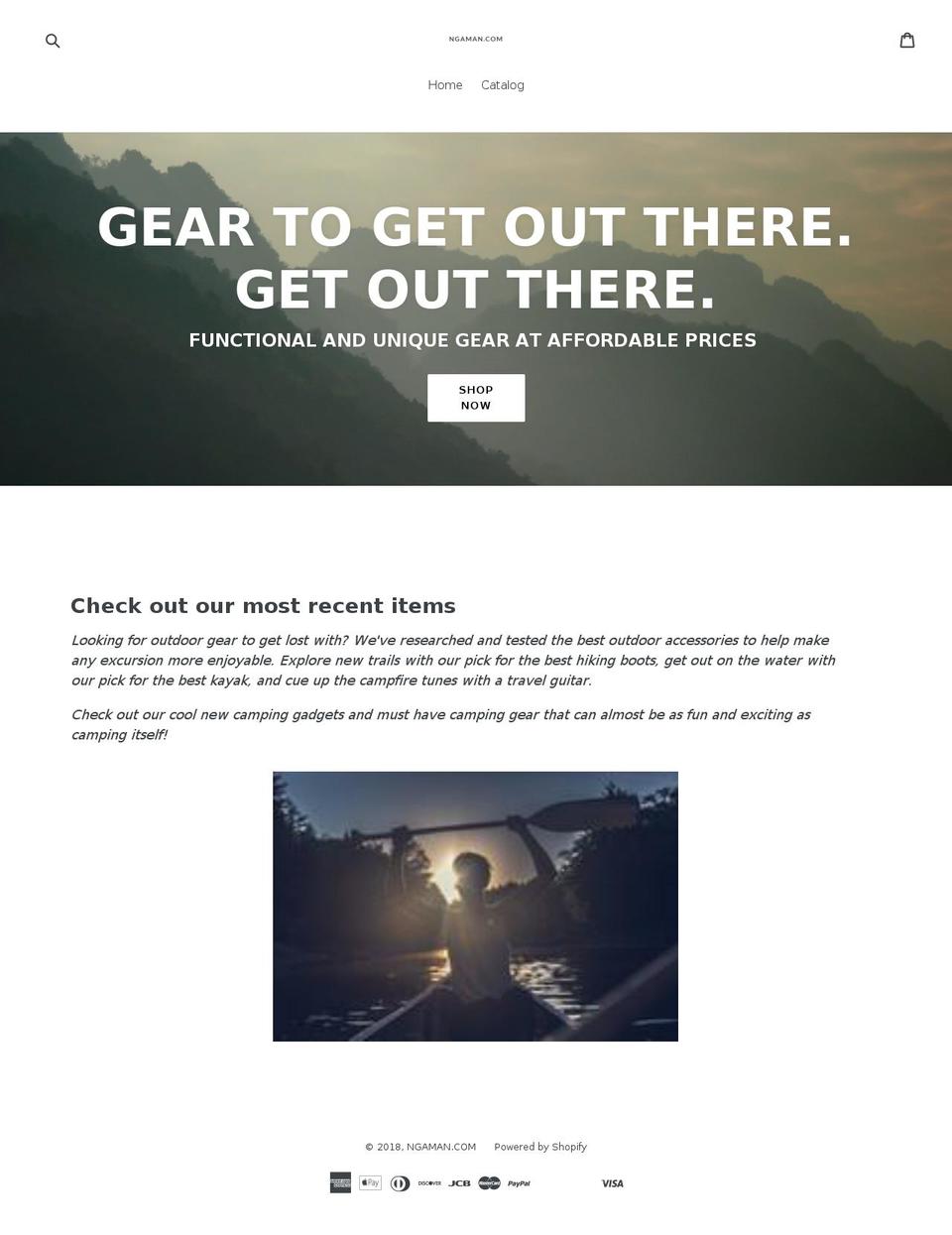 ngaman.com — Shopify storefront screenshot