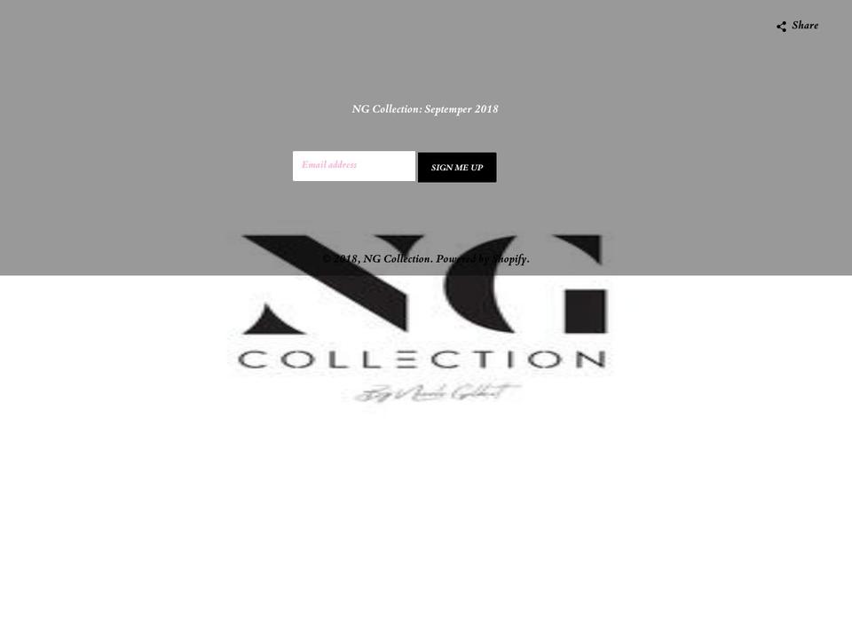 ngcollections.com — Shopify storefront screenshot
