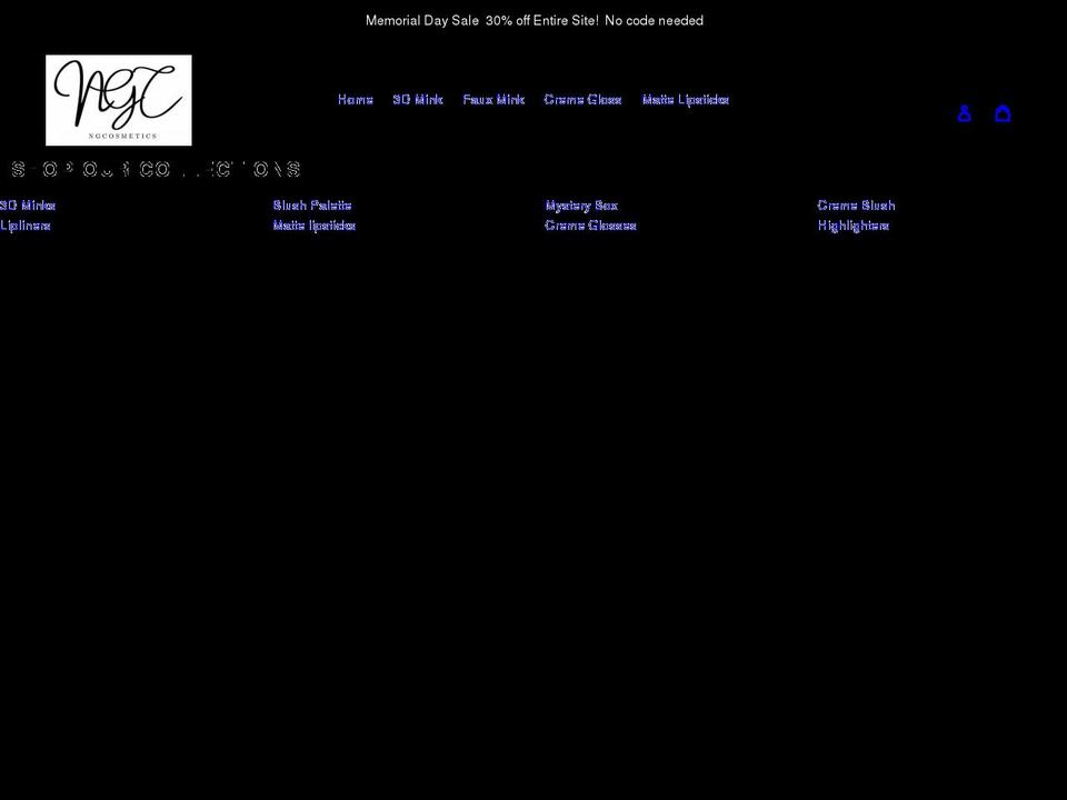 ngcosmetic.com shopify website screenshot