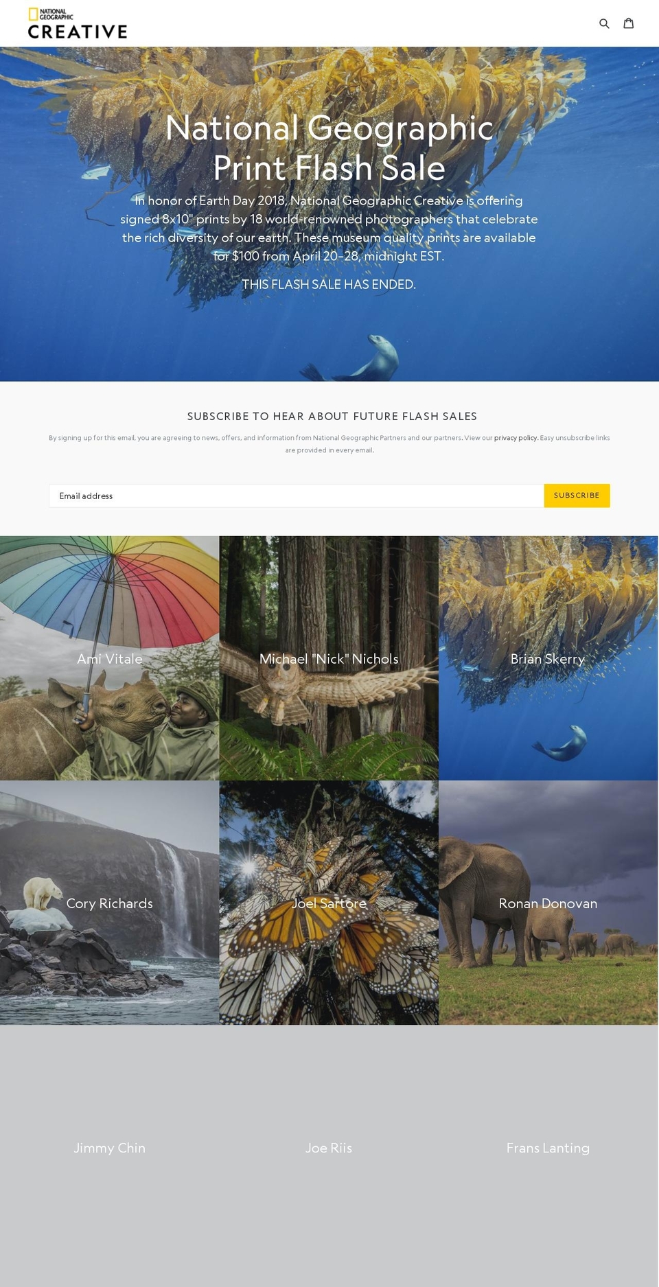 ngcreativeflashsale.com — Shopify storefront screenshot