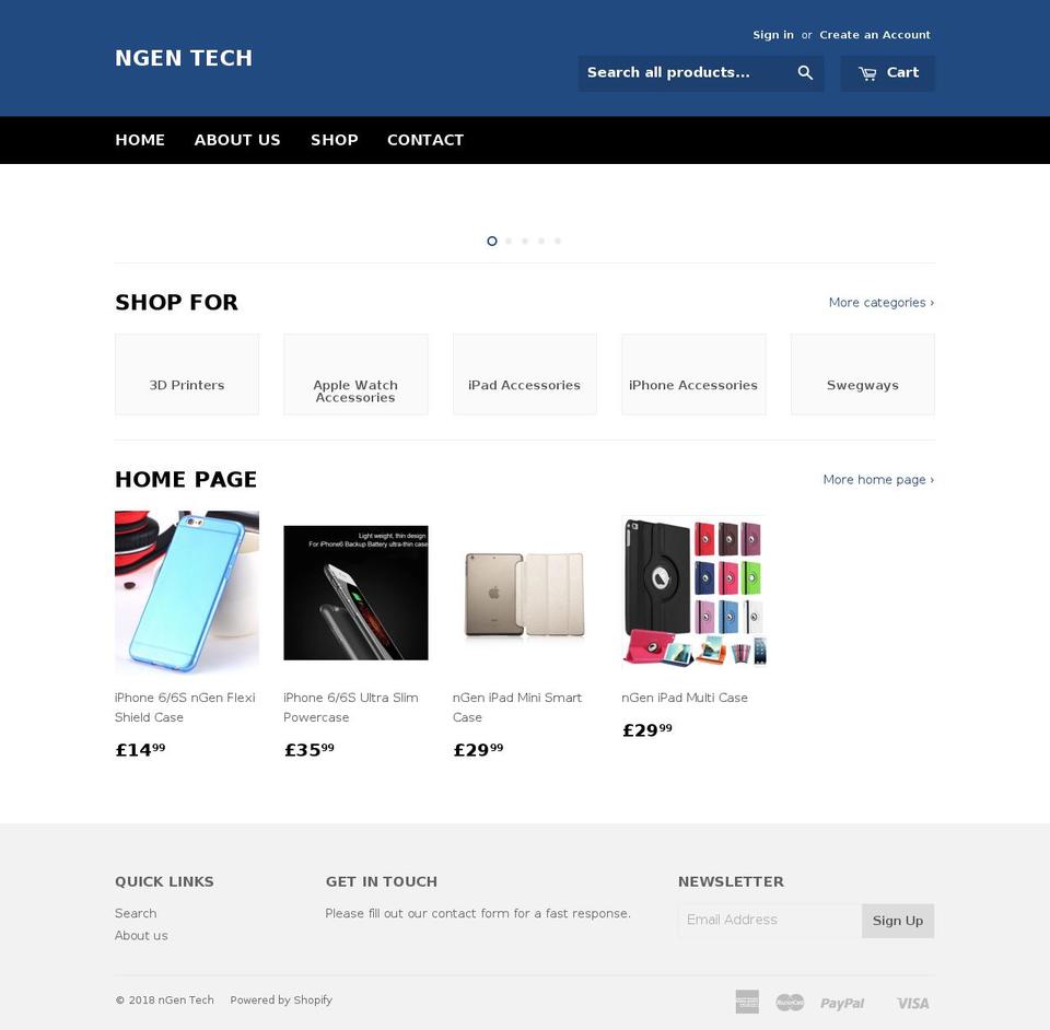 ngen.technology shopify website screenshot