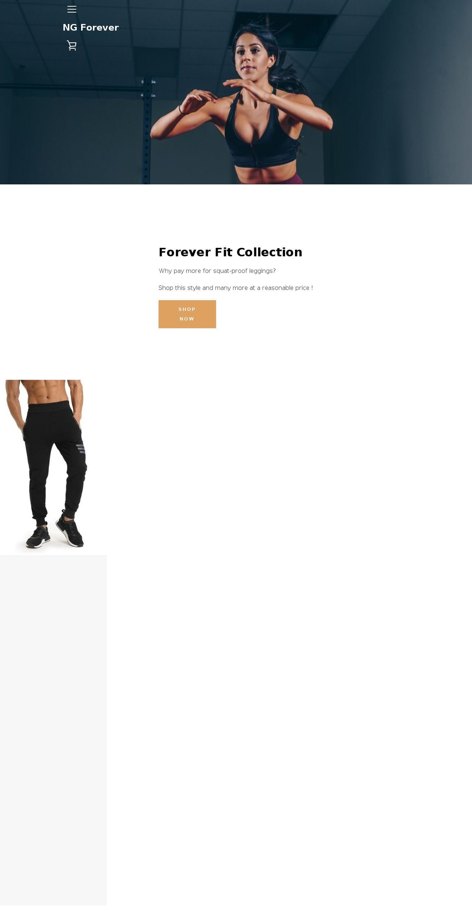 ngforever.com — Shopify storefront screenshot