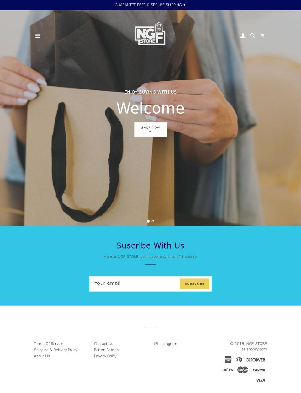 ngfstore.com — Shopify storefront screenshot