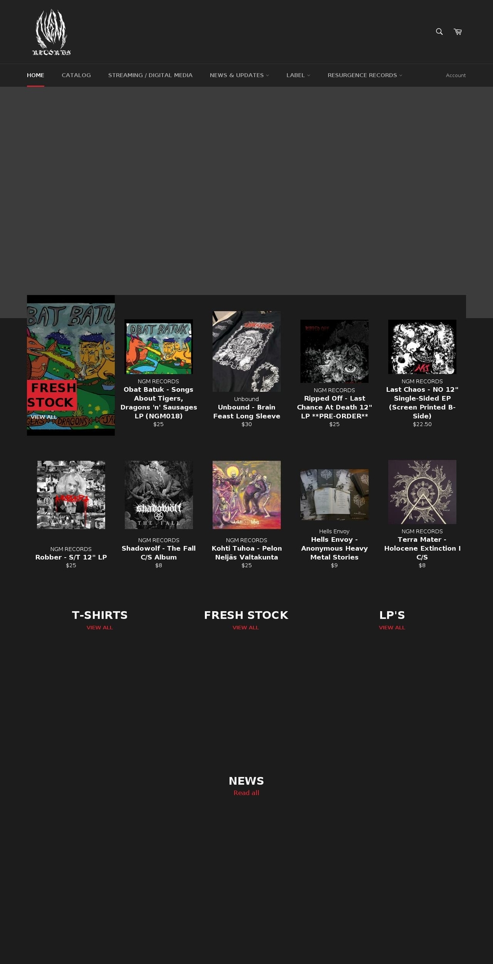 ngmrecords.com.au shopify website screenshot