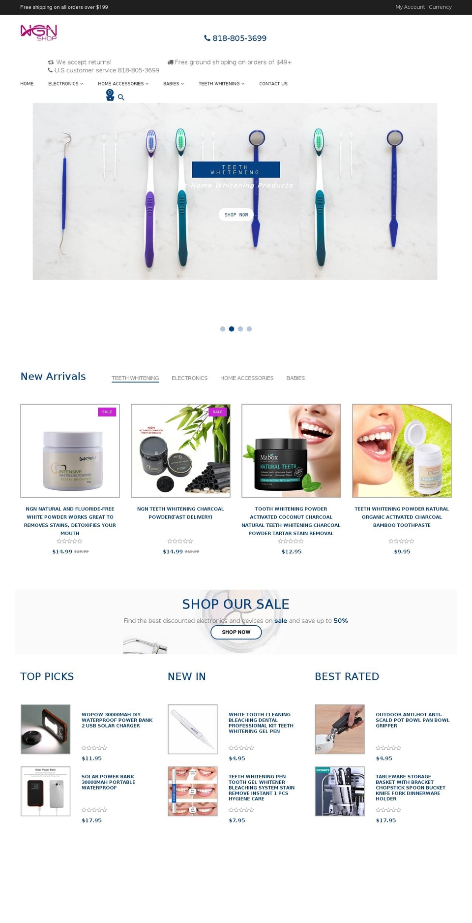 home1 Shopify theme site example ngnshop.com