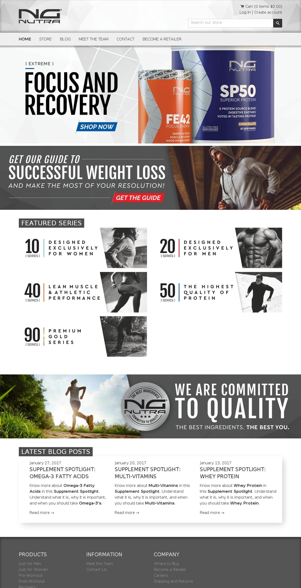 ngnutra.com shopify website screenshot