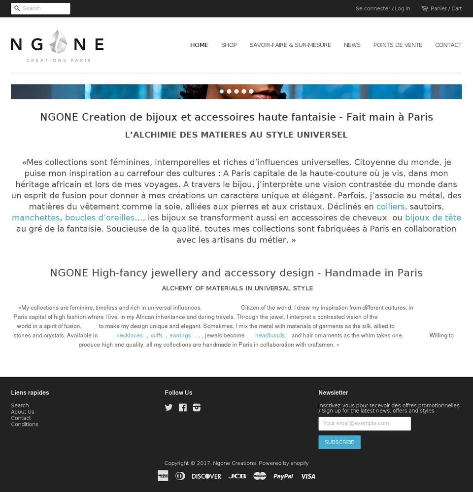 ngone.fr shopify website screenshot