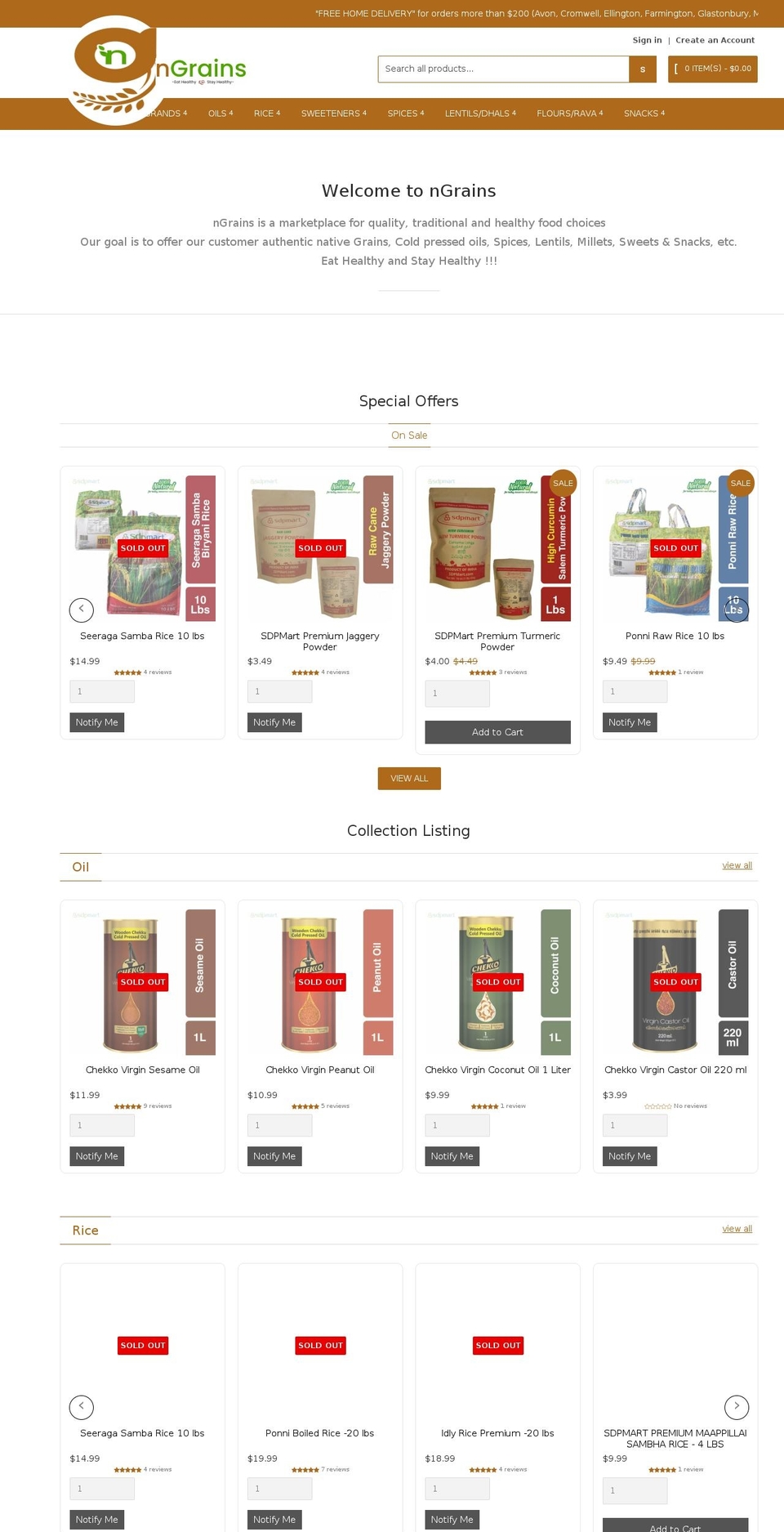 ngrains.com shopify website screenshot