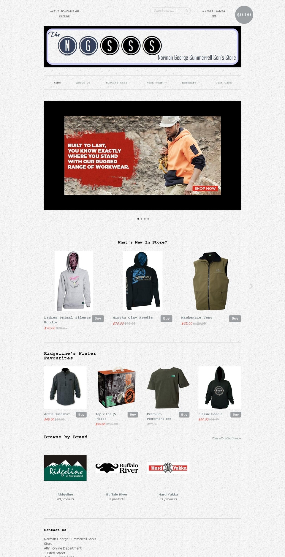 ngsss.com — Shopify storefront screenshot