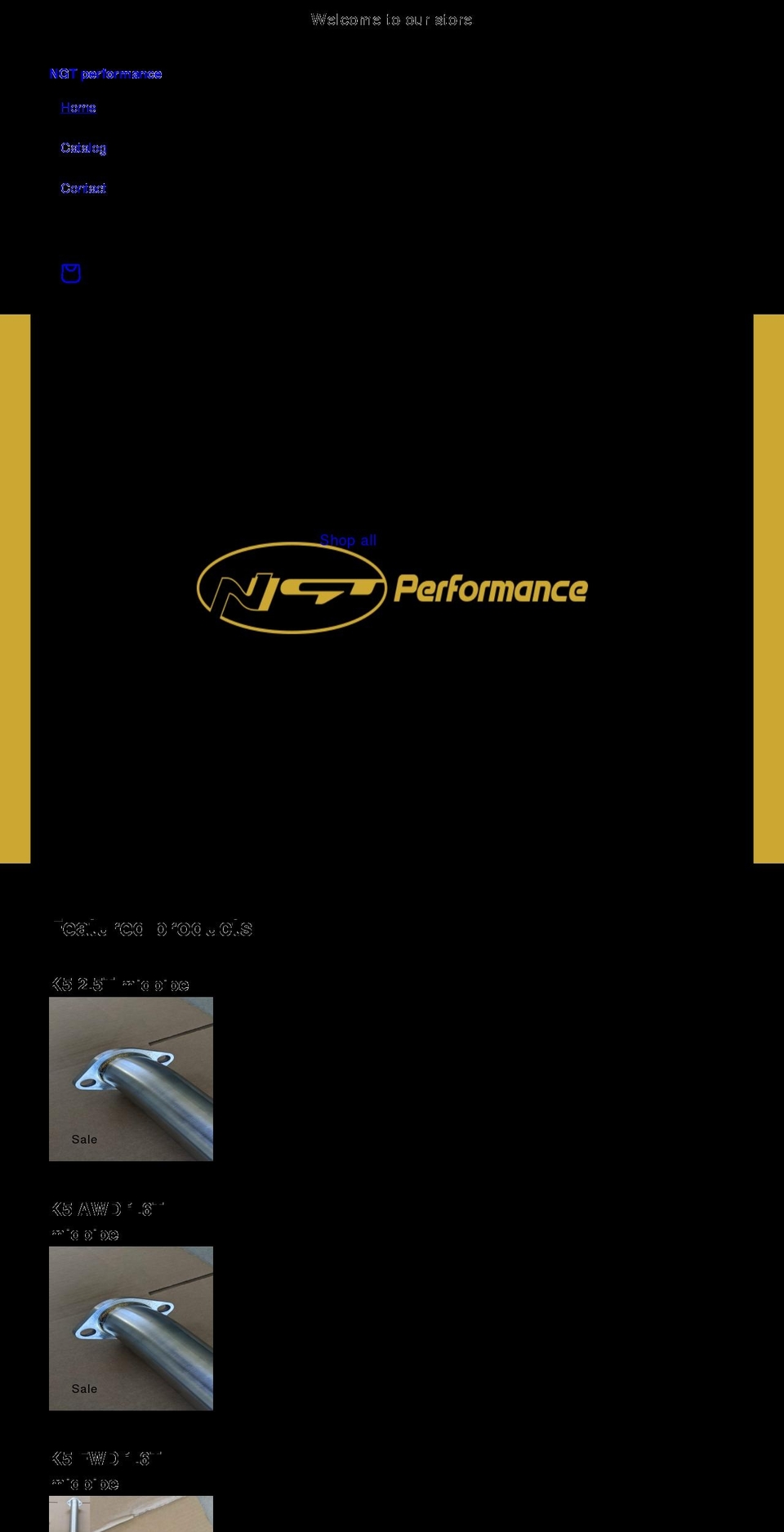 ngtperformance.com shopify website screenshot