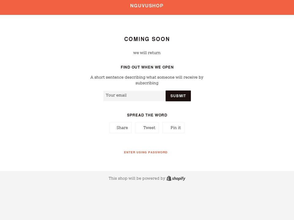 nguvushop.com shopify website screenshot