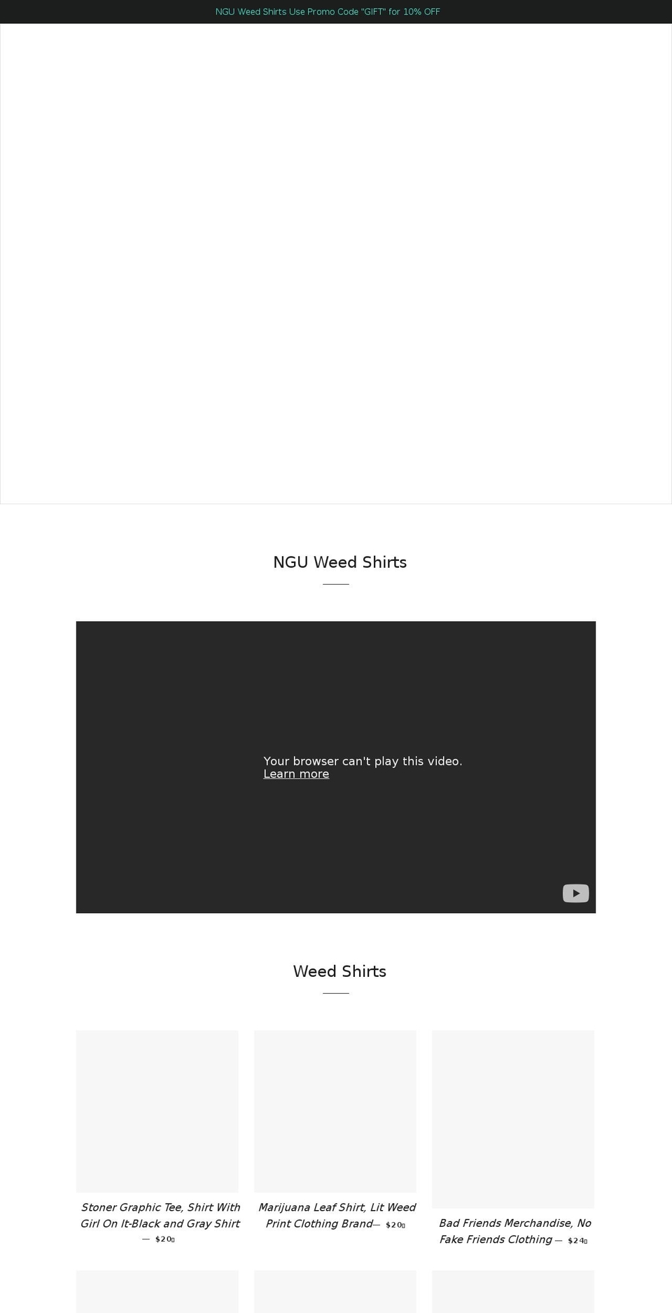 nguweedshirts.com — Shopify storefront screenshot