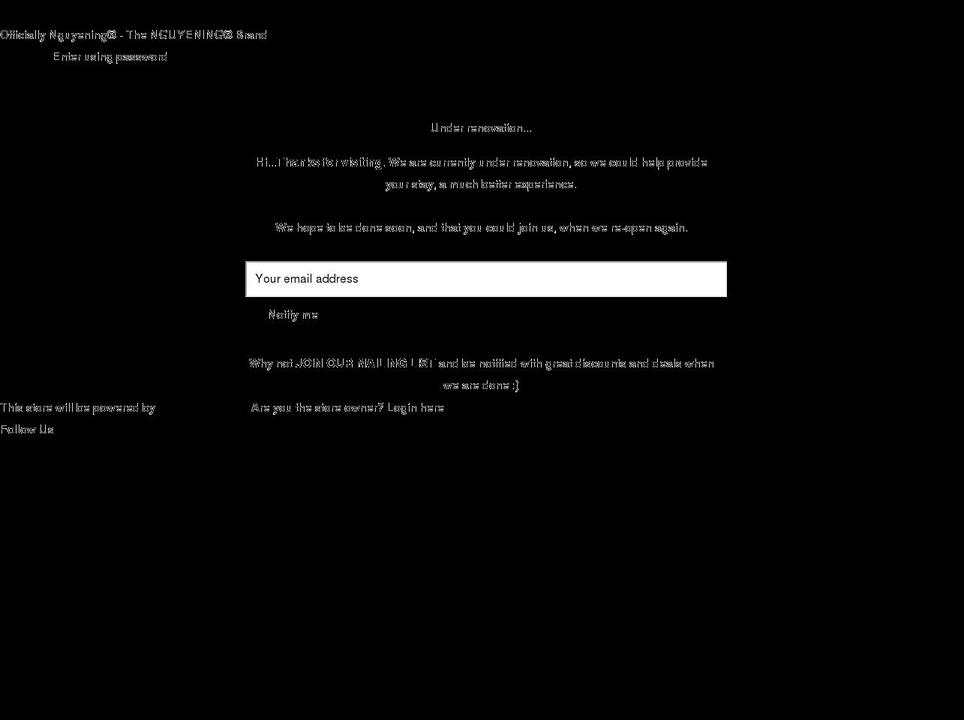 nguyening.com shopify website screenshot