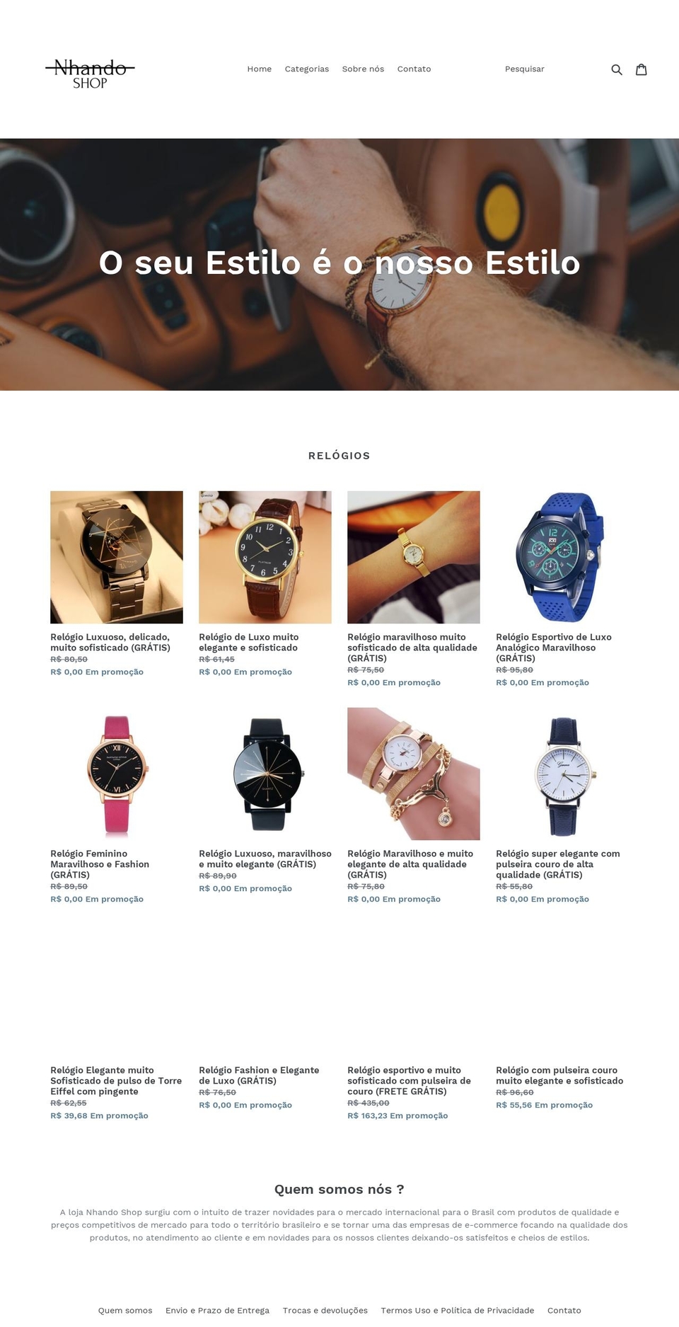 nhandoshop.com — Shopify storefront screenshot