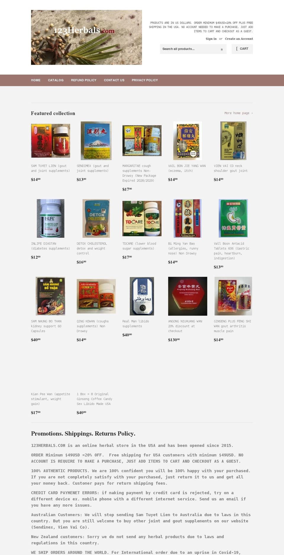 nhansamtuyetlien.com — Shopify storefront screenshot