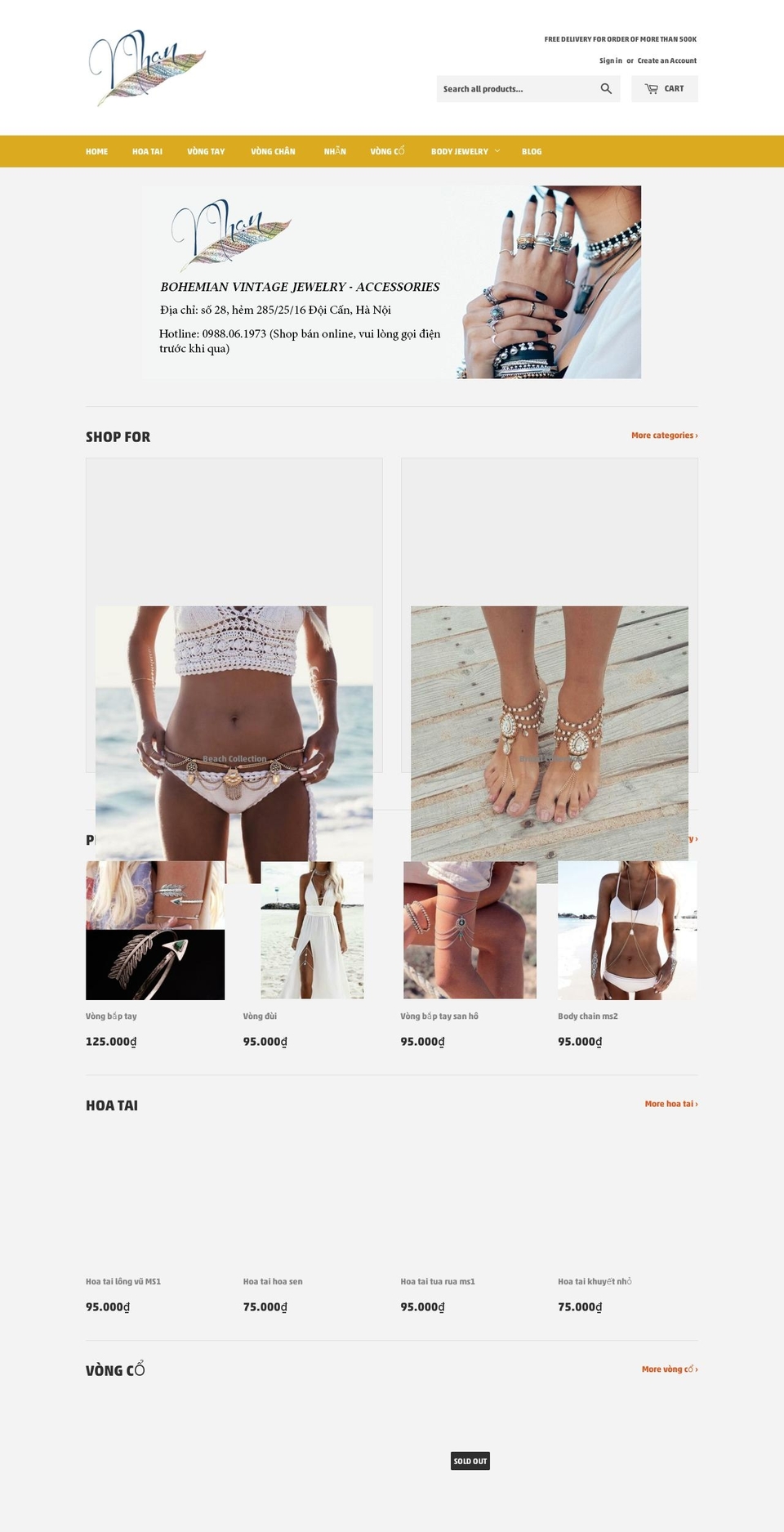 nhanstore.com — Shopify storefront screenshot