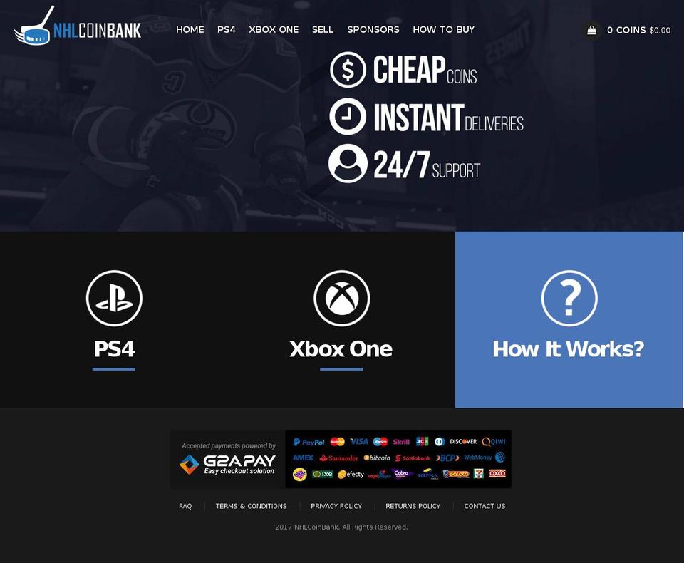 nhlcoinbank.com — Shopify storefront screenshot