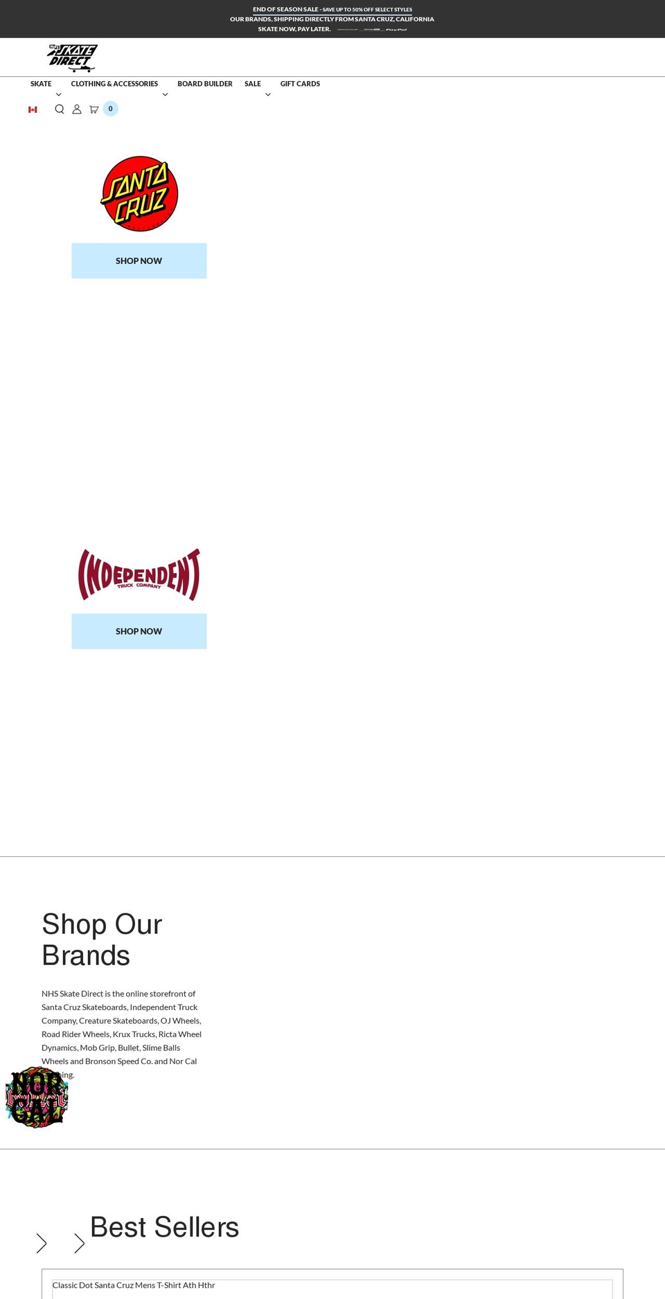 nhsfunfactory.ca shopify website screenshot